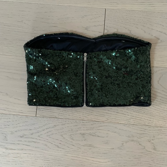 NWOT Lulus Sequin Crop Top - Picture 2 of 4